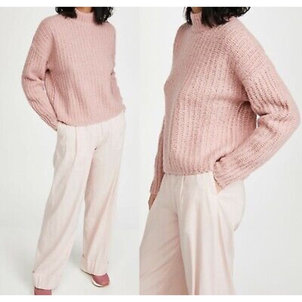 NAADAM Light Pink Brushed Wool Cashmere Knit Sweater